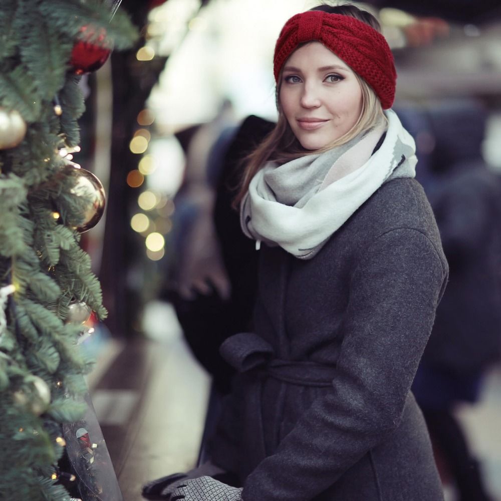 Winter Knitted Women Headbands - Winter Headband Fleece ulasan dan harga